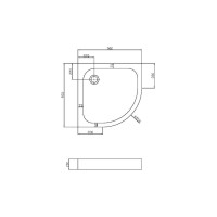 Душевой поддон акриловый Vincea 90 x 90 x 15 см, белый, с сифоном, VST-3AQ-9090