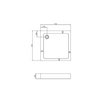 Душевой поддон акриловый Vincea 90 x 90 x 15 см, белый, VST-3AS-9090