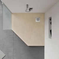 Душевой поддон Vincea 90 x 90 см, пятиугольный, искусственный камень, бежевый, VST-4SP9090C
