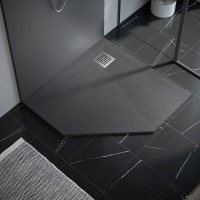 Душевой поддон Vincea 90 x 90 x 2.5 см, пятиугольный, серый, VST-4SP9090G