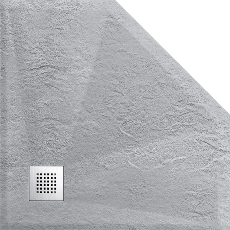 Душевой поддон Vincea 90 x 90 x 2.5 см, пятиугольный, серый, VST-4SP9090G
