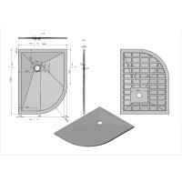 Душевой поддон Vincea 120 x 90 x 2.5 см, белый матовый, VST-4SQ9012W-L/R