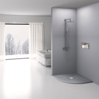 Душевой поддон Vincea 90 x 90 x 2.5 см, серый, VST-4SQ9090G