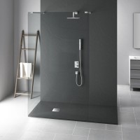 Душевой поддон Vincea 110 x 80 см, прямоугольный, искусственный камень, антрацит, VST-4SR8011A