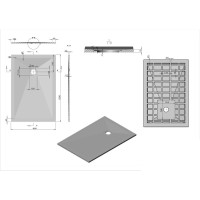 Душевой поддон Vincea 120 x 80 x 2.5 см, антрацит, VST-4SR8012A