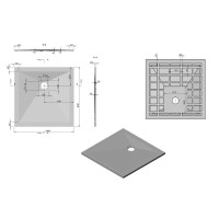 Душевой поддон Vincea 80 x 80 x 2.5 см, белый матовый, VST-4SR8080W