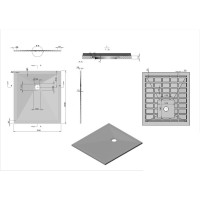 Душевой поддон Vincea VST-4SR 100 х 90 см, прямоугольный, серый, VST-4SR9010G