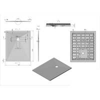 Душевой поддон Vincea VST-4SR 110 х 90 см, прямоугольный, серый, VST-4SR9011G