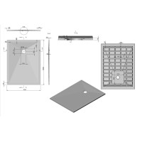 Душевой поддон Vincea 120 x 90 x 2.5 см, серый, VST-4SR9012G