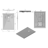 Душевой поддон Vincea 130 x 90 x 3 см, антрацит, VST-4SR9013A