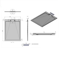Душевой поддон Vincea VST-4SRL1012W, 120 x 100 x 2.5 см, цвет белый матовый