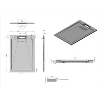 Душевой поддон Vincea 120 x 80 x 2.5 см, белый матовый, VST-4SRL8012W
