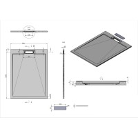 Душевой поддон Vincea VST-4SRL 120 х 90 см, прямоугольный, серый, VST-4SRL9012G