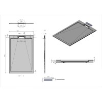 Душевой поддон Vincea VST-4SRL9014A, 140 x 90 см, прямоугольный, искусственный камень, антрацит