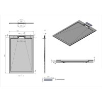 Душевой поддон Vincea 140 x 90 x 2.5 см, белый матовый, VST-4SRL9014W
