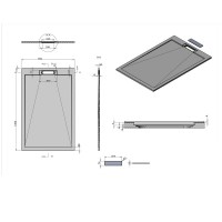 Душевой поддон Vincea VST-4SRL9016A, 160 x 90 см, прямоугольный, искусственный камень, антрацит