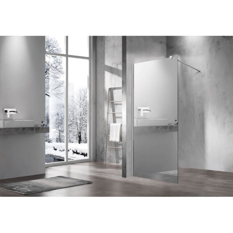 Душевая стенка со свободным входом Vincea Walk-In VSW-1H100MR, 100 см, стекло зеркальное, профиль хром