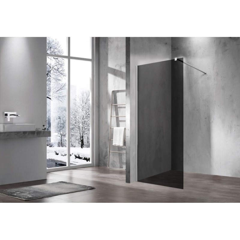 Душевая стенка Vincea Walk In 120 см, стекло тонированное, профиль хром, VSW-1H120CG