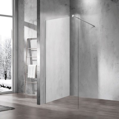 Душевая стенка Vincea Walk-In 60 см со свободным входом, стекло прозрачное, профиль хром, VSW-1H600CL