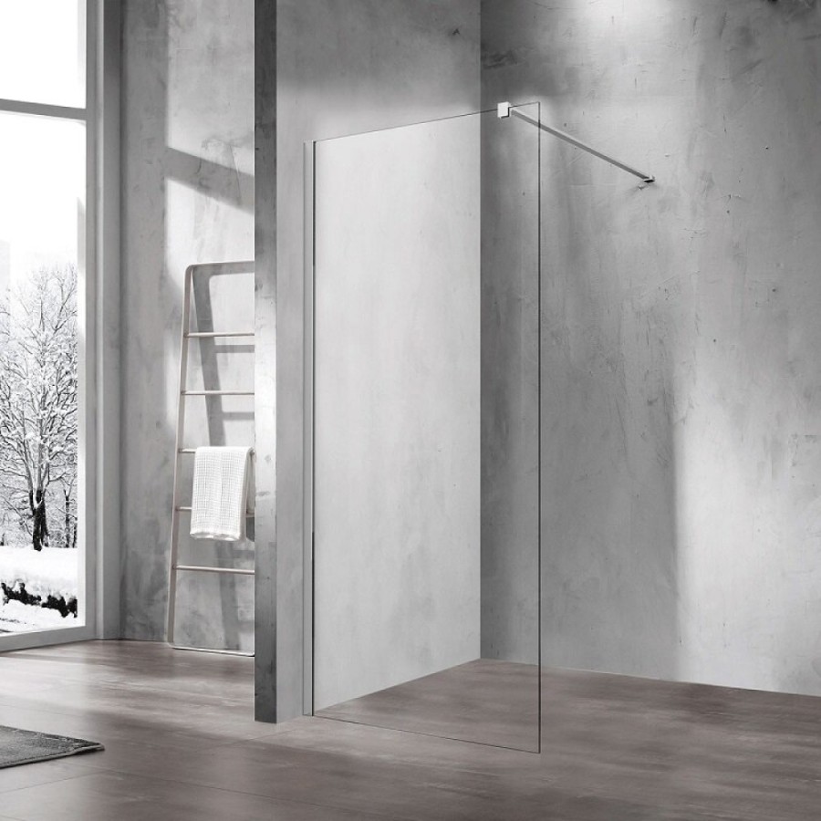 Душевая стенка Vincea Walk-In 60 см со свободным входом, стекло прозрачное, профиль хром, VSW-1H600CL