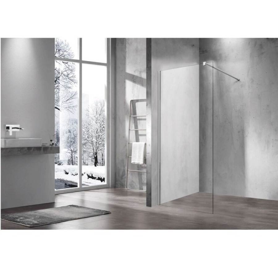 Душевая стенка Vincea Walk-In 60 см со свободным входом, стекло прозрачное, профиль хром, VSW-1H600CL