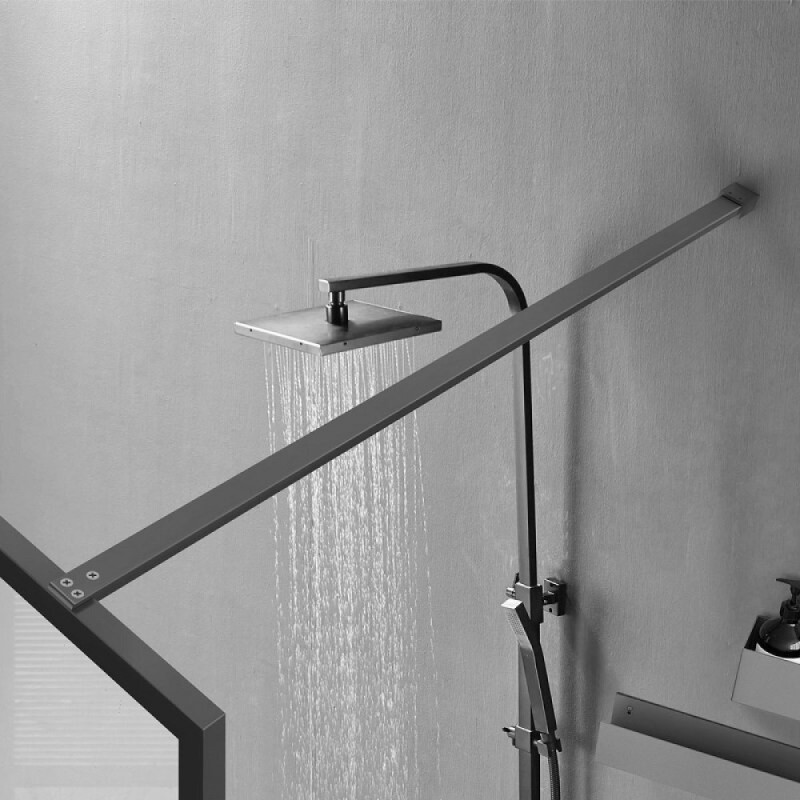 Душевая стенка Vincea Walk-In, 90 см, стекло прозрачное/рифленное, профиль воронёная сталь, gunmetal, VSW-1HC900CFGM