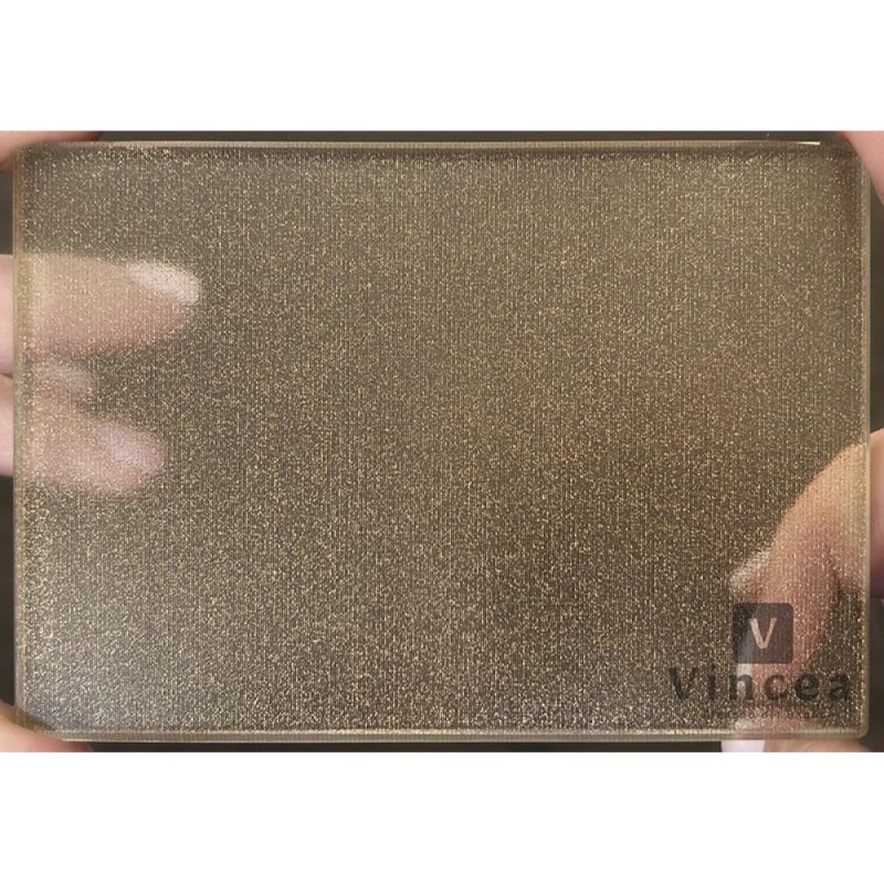 Душевая стенка Vincea Walk In 100 см, стекло ламинированное с золотыми нитями, профиль брашированное золото, VSW-1HP100GWBG
