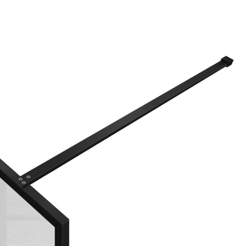 Душевая стенка со свободным входом Vincea Walk in HP Art VSW-1HP700FLB, 70 см, стекло рифленое, профиль черный матовый