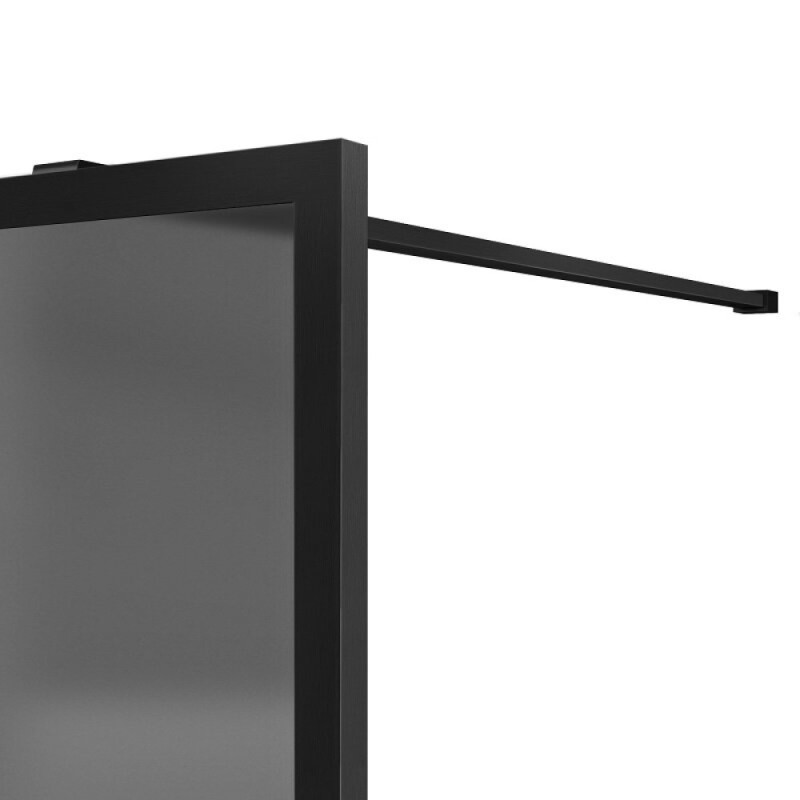 Душевая стенка Vincea Walk In VSW-1HP900GFB, 90 см, стекло матовое тонированное, профиль черный матовый