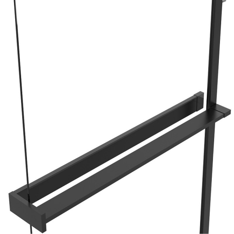 Душевая стенка со свободным входом Vincea Walk In VSW-1HR120CGB, 120 см, стекло тонированное, профиль черный