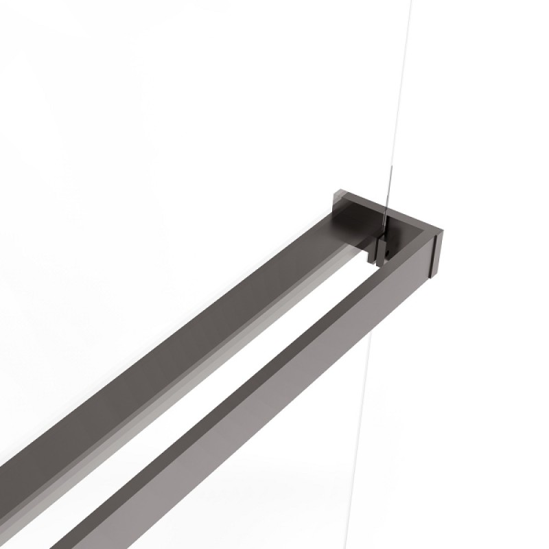 Душевая стенка со свободным входом Vincea Walk In VSW-1HR120CGGM, 120 см, стекло тонированное, профиль вороненая сталь