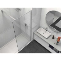 Душевая стенка со свободным входом Vincea Walk-In HS VSW-1HS800CL, 80 см, стекло прозрачное, профиль хром
