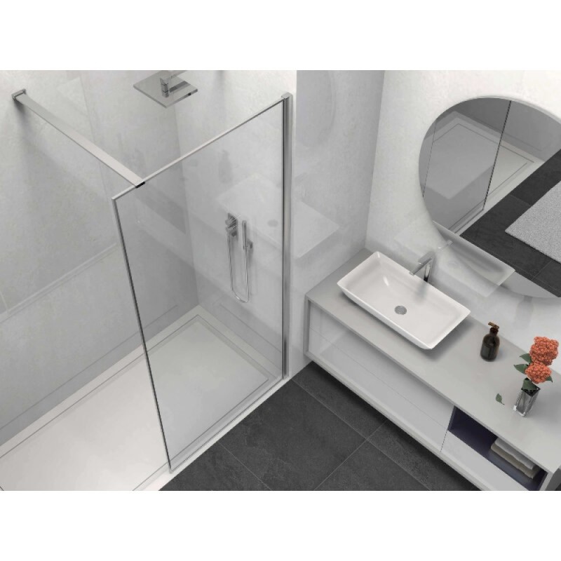 Душевая стенка со свободным входом Vincea Walk-In HS VSW-1HS900CL, 90 см, стекло прозрачное, профиль хром