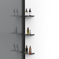 Душевая стенка Vincea Walk-In VSW-1HWS120CGB, 120 см со свободным входом, стекло тонированное, профиль черный матовый