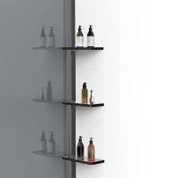 Душевая стенка Vincea Walk-In VSW-1HWS120CGGM, 120 см со свободным входом, стекло тонированное, профиль вороненая сталь
