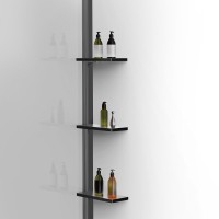 Душевая стенка Vincea Walk-In VSW-1HWS700CLGM, 70 см со свободным входом, стекло прозрачное, профиль вороненая сталь