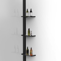 Душевая стенка Vincea Walk-In VSW-1HWS900CLB, 90 см со свободным входом, стекло прозрачное, профиль черный матовый