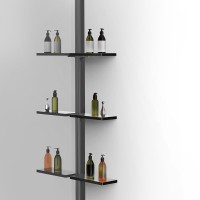 Душевая стенка Vincea Walk-In VSW-1HWS900MRGM, 90 см со свободным входом, стекло зеркальное, профиль вороненая сталь
