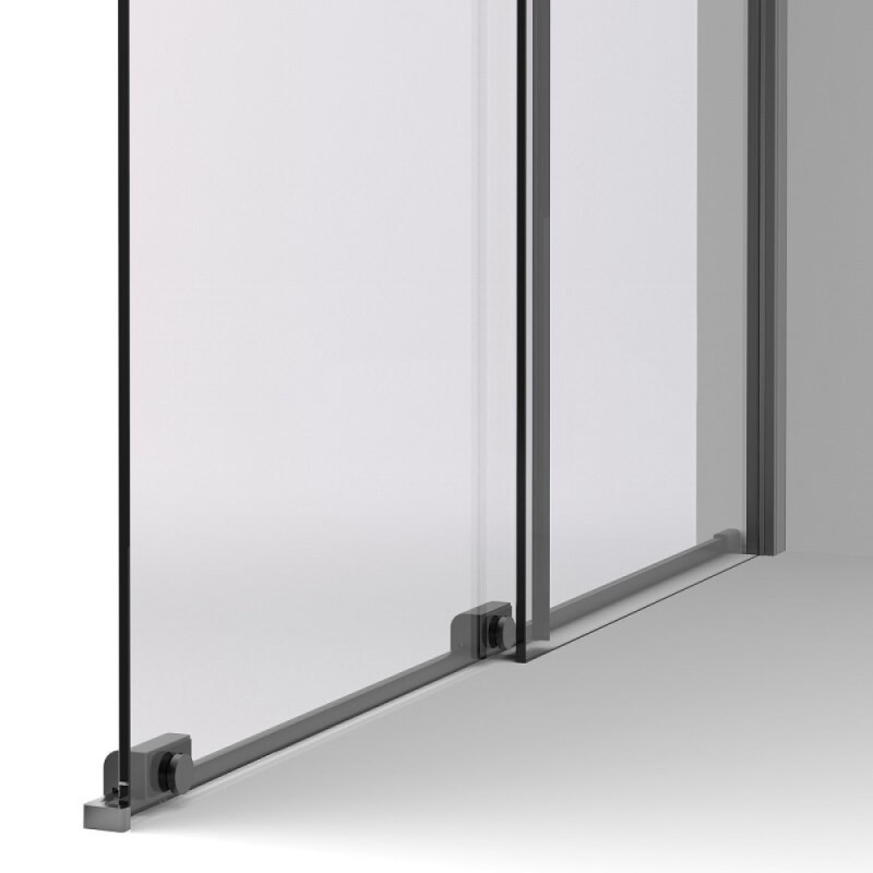 Душевая стенка Vincea Walk in WSL VSW-1WSL120CGGM, 120 см, стекло тонированное, профиль вороненая сталь