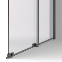 Душевая стенка Vincea Walk in WSL VSW-1WSL120CLGM, 120 см, стекло прозрачное, профиль вороненая сталь