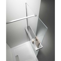 Душевая стенка со свободным входом Vincea Walk In 100 см, стекло прозрачное, профиль хром, VSW-4HR100CL
