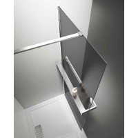 Душевая стенка со свободным входом Vincea Walk In 80 см, стекло тонированное, профиль хром, VSW-4HR800CG