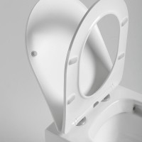 Подвесной безободковый унитаз Vincea Piatti VT1-11S, ультратонкое soft-close сиденье, белый