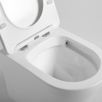 Подвесной безободковый унитаз Vincea Piatti VT1-11S, ультратонкое soft-close сиденье, белый