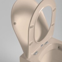 Подвесной безободковый унитаз Vincea Piatti VT1-11SMC, ультратонкое soft-close сиденье, цвет капучино матовый