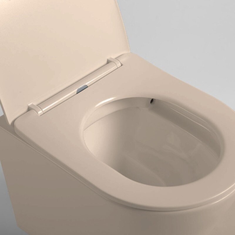 Подвесной безободковый унитаз Vincea Piatti VT1-11SMC, ультратонкое soft-close сиденье, цвет капучино матовый