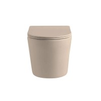 Подвесной безободковый унитаз Vincea Piatti VT1-11SMC, ультратонкое soft-close сиденье, цвет капучино матовый