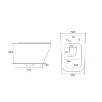 Подвесной безободковый унитаз Vincea Q-Line VT1-12MC, крышка микролифт, цвет капучино матовый