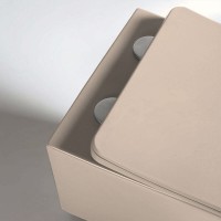 Подвесной безободковый унитаз Vincea Q-Line VT1-12MC, крышка микролифт, цвет капучино матовый