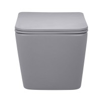Подвесной безободковый унитаз Vincea Q-Line VT1-12MG, крышка микролифт, тонкая, серый матовый